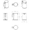 1L White Electric Kettle